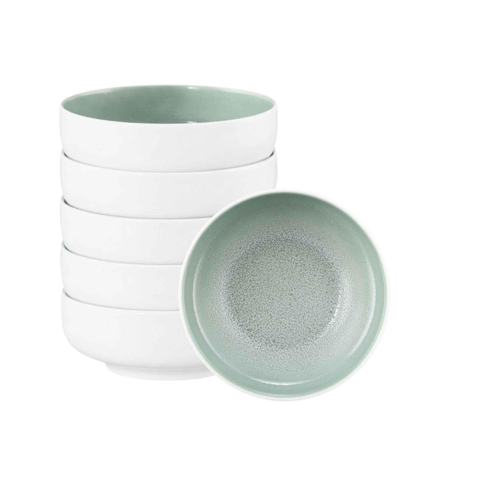 FOODBOWLS Sento Home Aura mint ø 20,2 cm 6er Set - Mintgrün, Keramik (20.2cm) - Seltmann Weiden