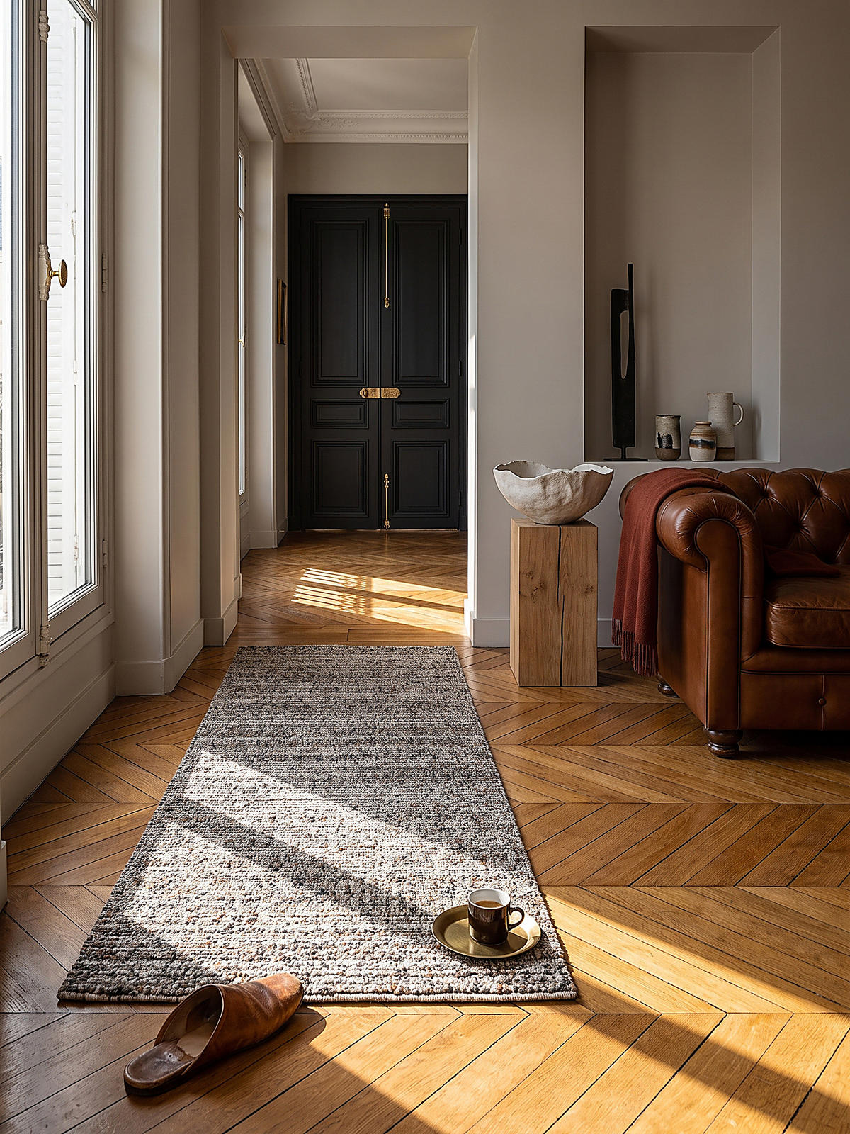 TEPPICHLÄUFER BOLLIN, Bouclé-Optik, Greige, 80 x 230 cm - Beige, Textil (80/230cm) - KADIMA DESIGN