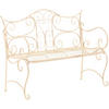 GARTENBANK Todor Metall Beige 113x47x89cm Metallbank - Beige, Metall (113/89/47cm) - DELUKE
