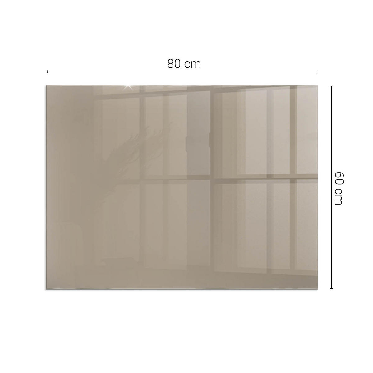 GLASPLATTE für Kamin 80x60 cm Braun - Braun, Glas (80/60/0.4cm) - ArtPrintCave