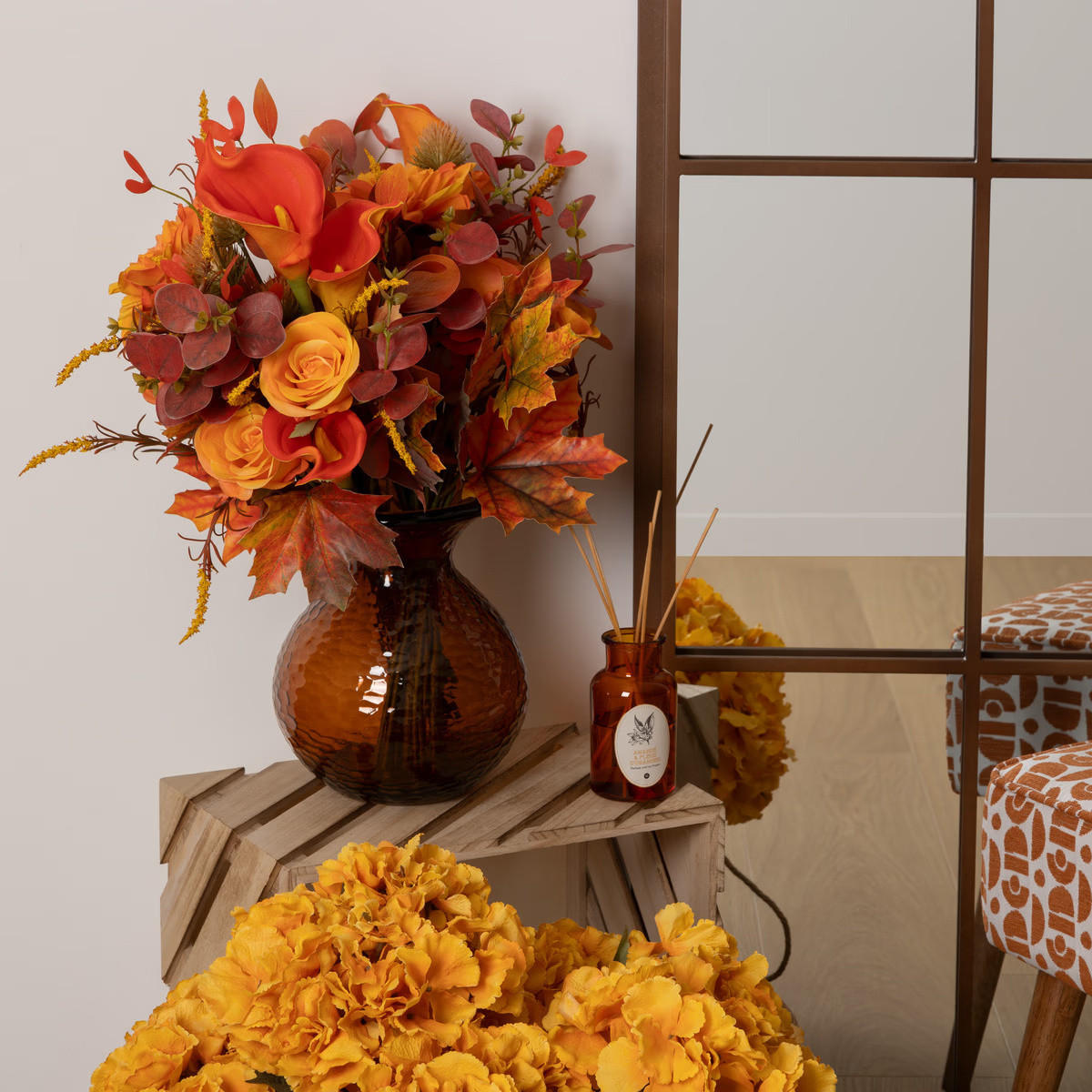 BLUMENSTRAUSS James 55 cm - Orange, Kunststoff (55cm) - Atmosphera Createur d´interieur