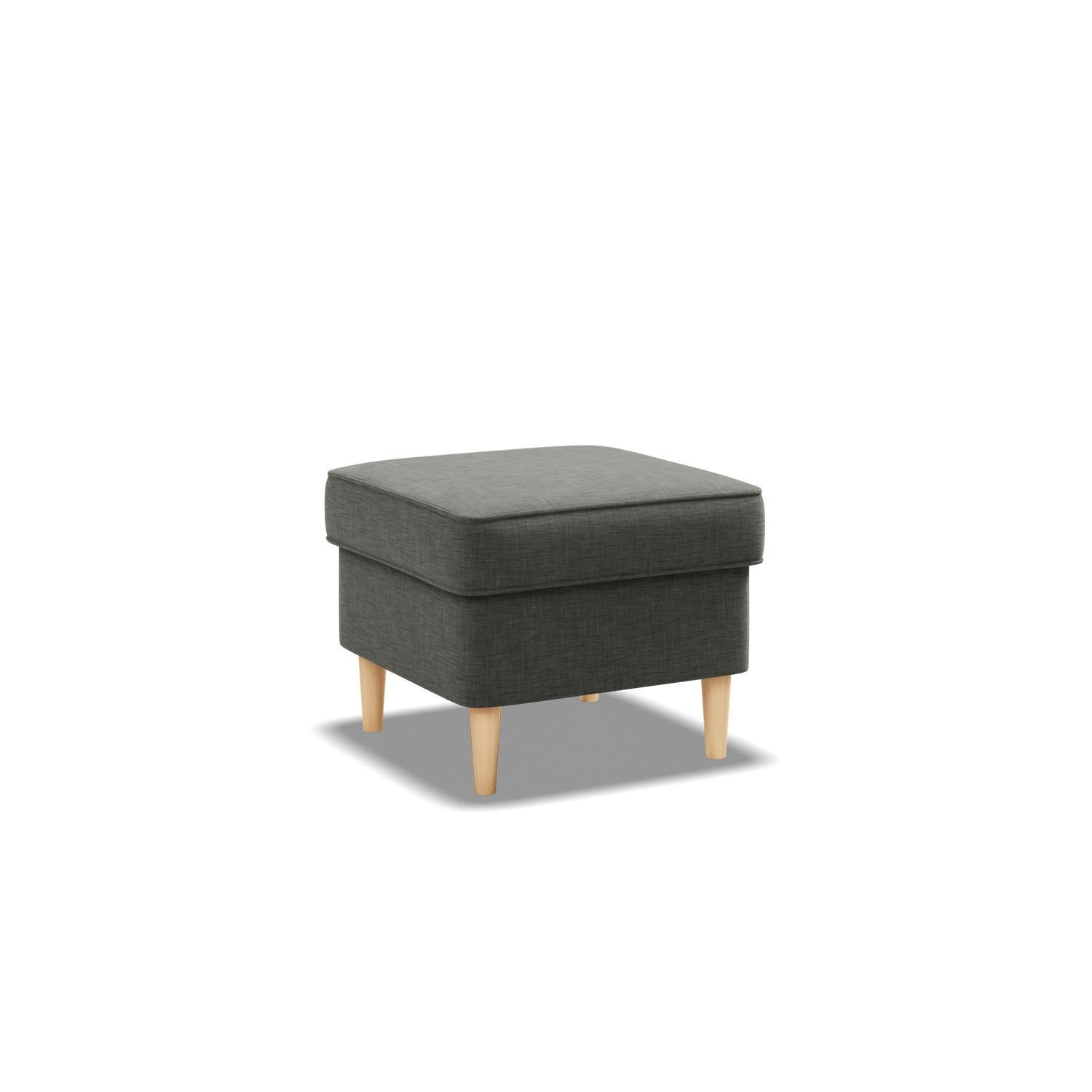 FUSSHOCKER FÜR SESSEL VELO, Schwarz - Schwarz, Textil (49/40/49cm)