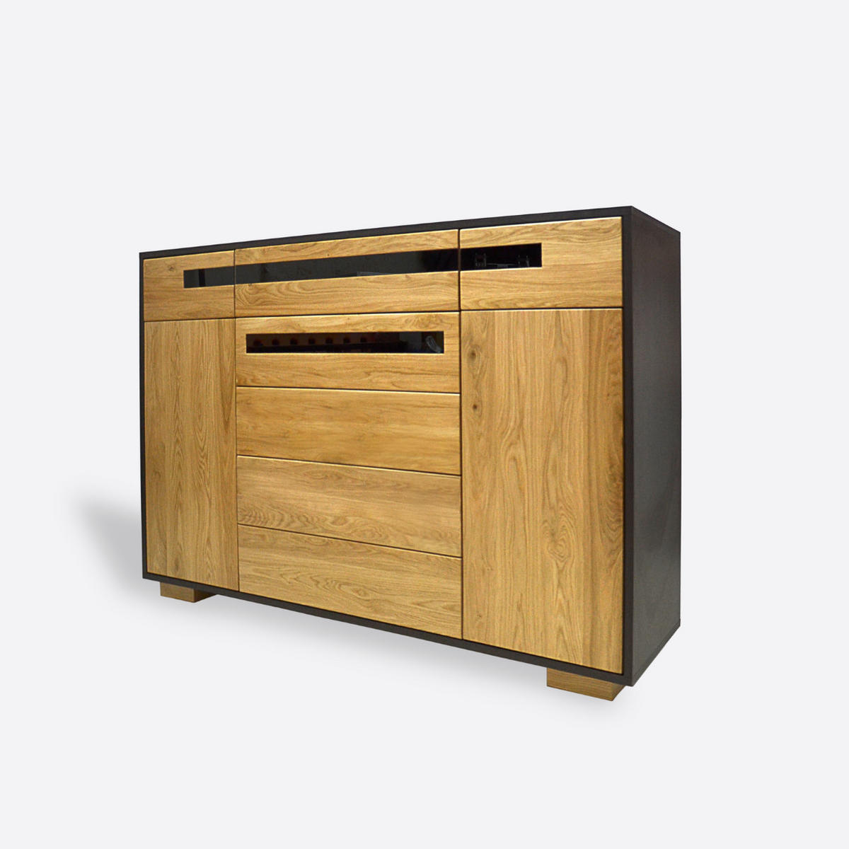 KOMMODE aus Holz mit Schubladen 150 cm breit LAGOS - Eichefarben, Holz (150/100/40cm) - Rawood Furniture
