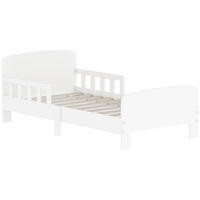 KINDERBETT, Kleinkindbett mit Rausfallschutz, Lattenrost, 143,5 x 74,2 cm Weiß - Weiß, Holzwerkstoff (70/140cm) - AIYAPLAY