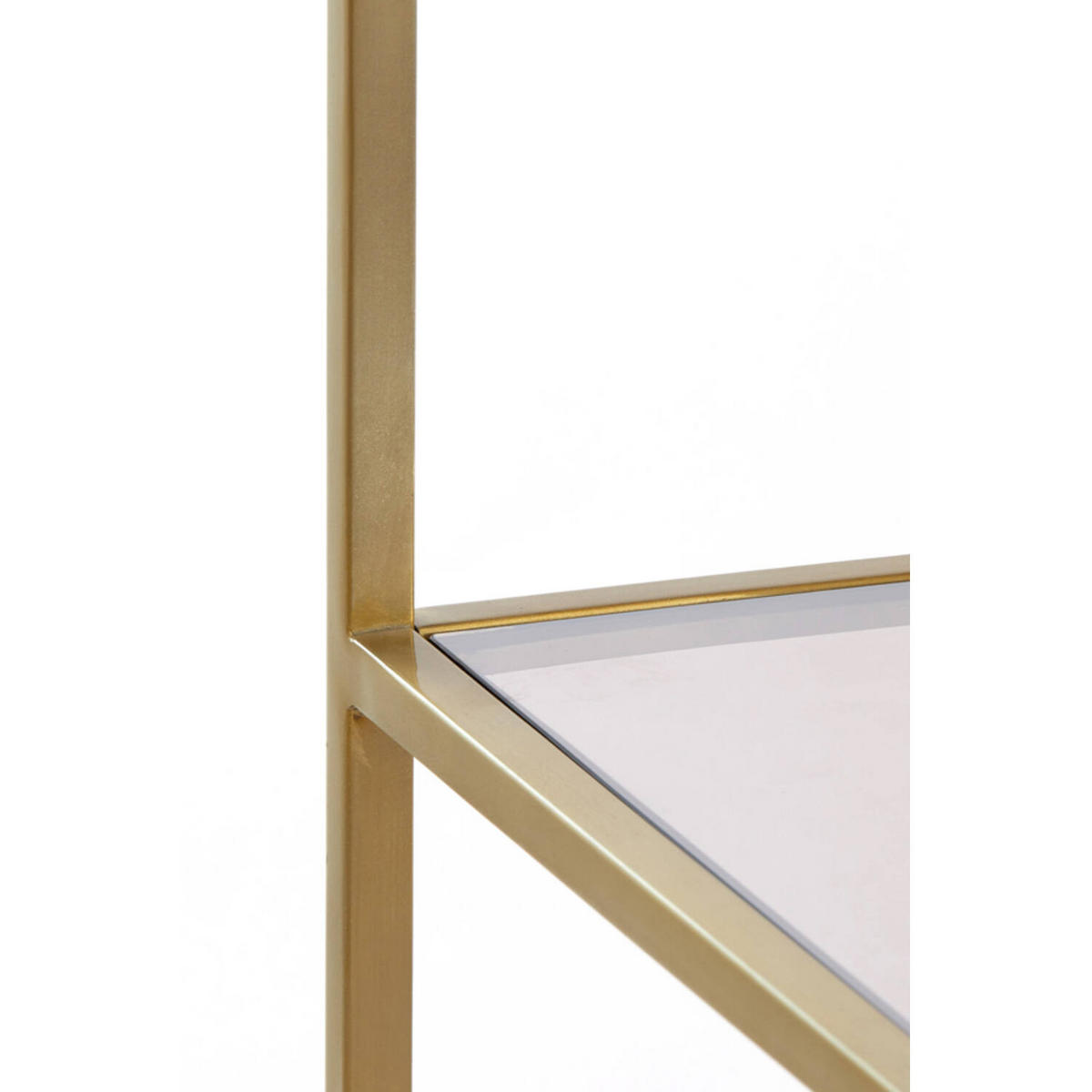 STANDREGAL MARIKI 55x40x180 cm, braunes Glas, Hellgold - Goldfarben, Glas/Metall (40/180/55cm) - Light & Living