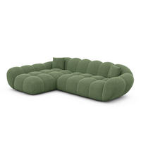 ECKSOFA Liva Grün Strukturstoff L-Form Links - Grün, Textil (265/160cm) - VAROYAL