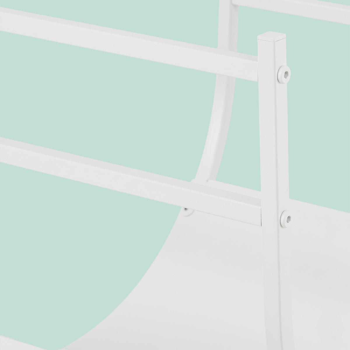 KAMINHOLZREGAL - Weiß, Metall (46/40/38cm) - Relaxdays