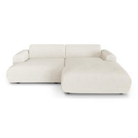 ECKSOFA RECHTS Bouclé-Stoff Creme 266cm - Creme, Textil (266/165cm) - Sia Home