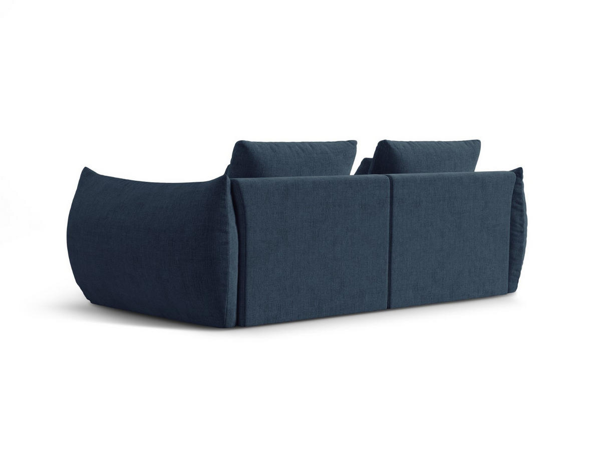 SOFA modular Bloom aus strukturiertem Stoff dunkelblau 3 Sitzplätze - Dunkelblau, Textil (106/95/232cm) - Micadoni