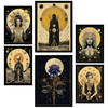 POSTER Set Mit 6 Mystischen & Esoterischen SternenA3 & A4 Schwarzer Rahmen - Schwarz, Papier (29/3cm) - Nacnic