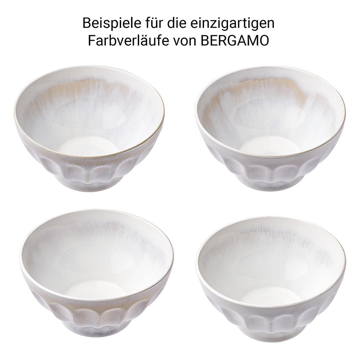 SCHÜSSEL Bergamo - Weiß, Keramik (16/16/9cm) - Butlers