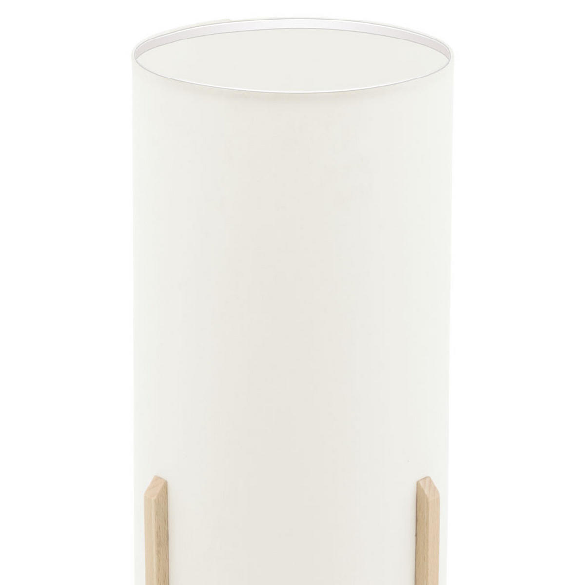 TISCHLEUCHTE Holz Beige Textil - Beige, Holz (16/16/50cm)