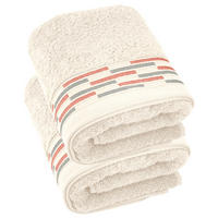 HANDTUCH Lugano Natur 2er 50x100 cm - Naturfarben, Textil (50/100cm) - Lashuma