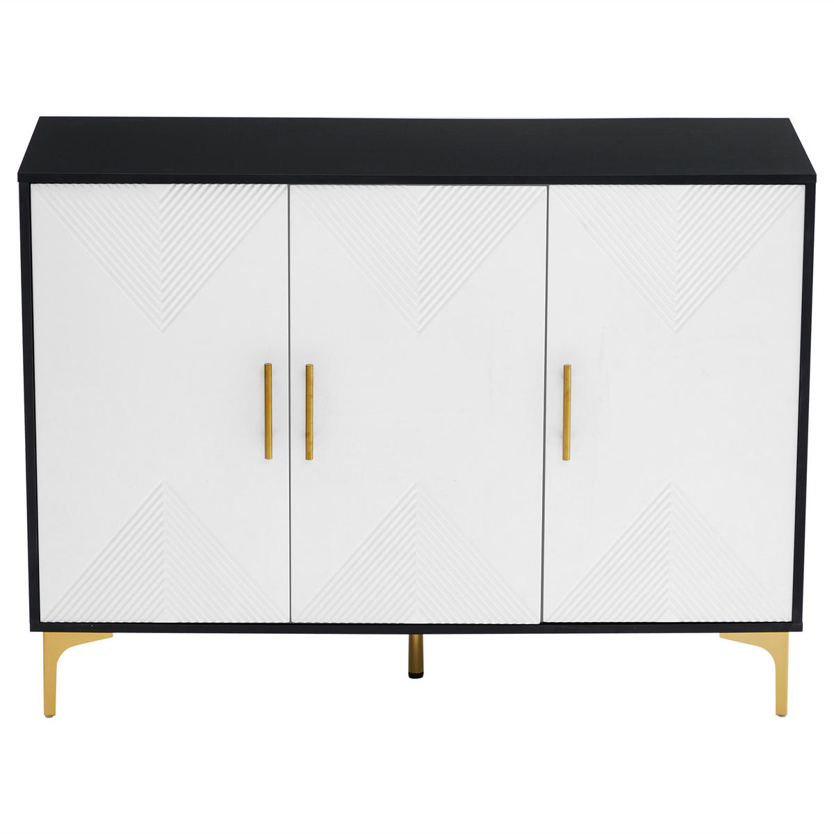 SIDEBOARD Black 120/40/88 CM - Schwarz, Holz (40/88/120cm) - Urban Meuble