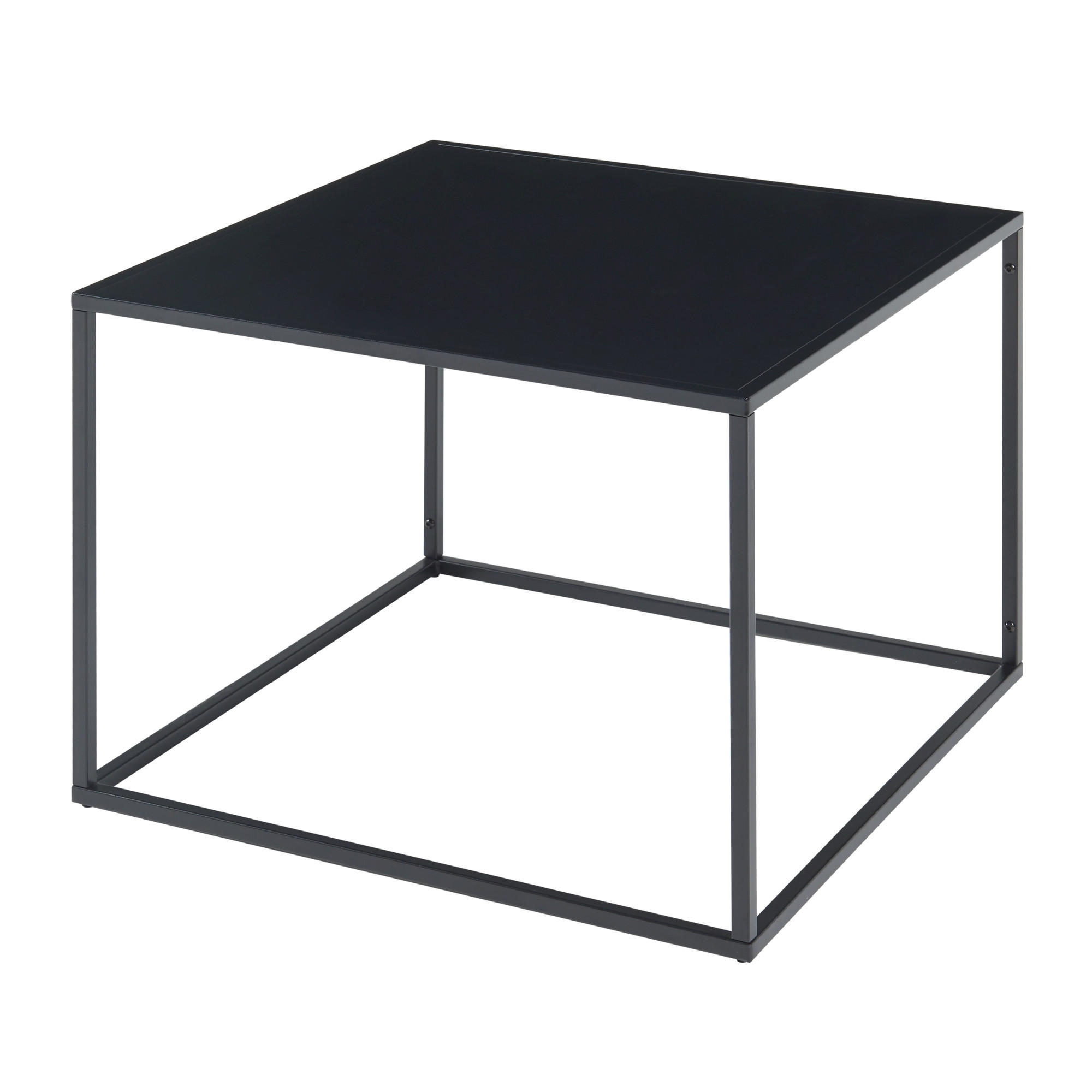 COUCHTISCH Solund 60/60/45 cm - Schwarz, Metall (60/60/45cm) - [en.casa]