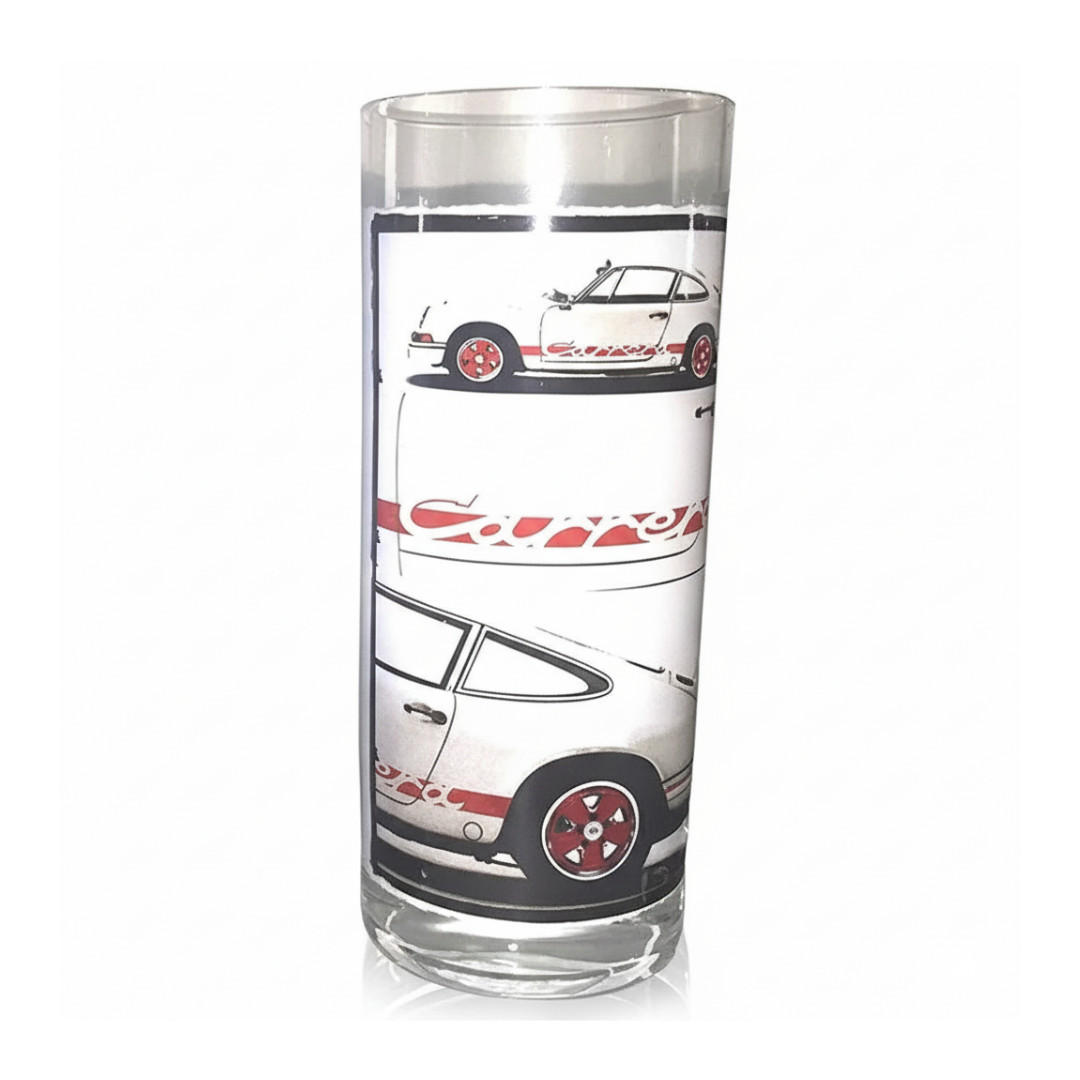LONGDRINKGLAS Carrera Mehrfarbig 300ml, Kristallglas, Cocktailglas, Trinkglas, Sammlerglas, Barglas, Designglas, Whiskyglas, Geschenkidee, Glasbecher - Transparent, Keramik (0.3L) - Porsche