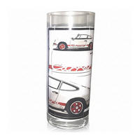 LONGDRINKGLAS Carrera Mehrfarbig 300ml, Kristallglas, Cocktailglas, Trinkglas, Sammlerglas, Barglas, Designglas, Whiskyglas, Geschenkidee, Glasbecher - Transparent, Keramik (0.3L) - Porsche