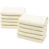 SEIFTÜCHER, 10er-Set, 30x30 cm, 100% Baumwolle, Weiß - Beige, Textil (30/30cm) - Zollner