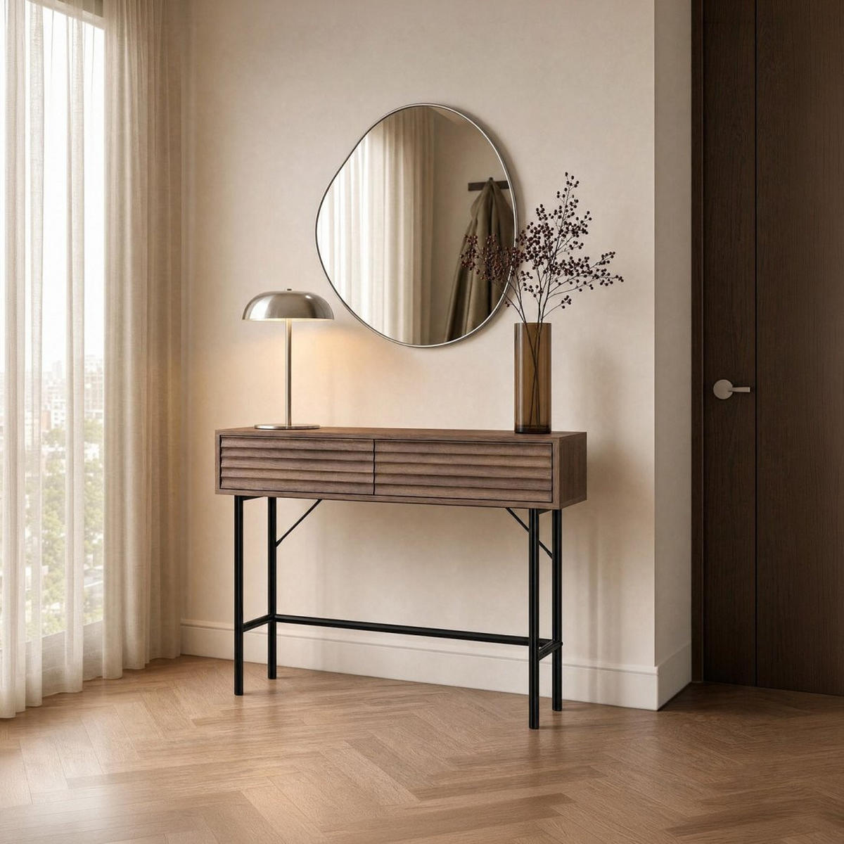 KONSOLENTISCH Evoke Walnuss 110 cm x 81 cm - Walnussfarben, Holzwerkstoff (30/110/81cm) - Klast Home