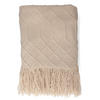 DECKE Loop beige 130/170 cm - Beige, Textil (130/170cm) - Homla