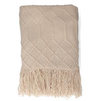 DECKE Loop beige 130/170 cm - Beige, Textil (130/170cm) - Homla