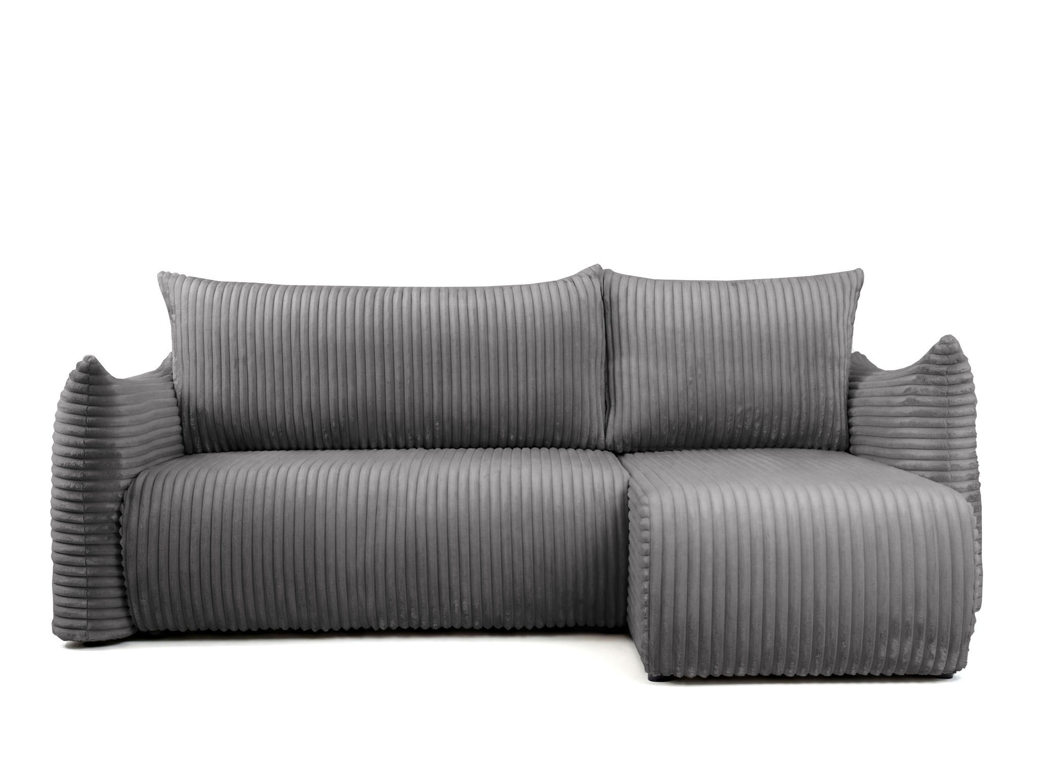 ECKSOFA Mailand Xs Mit Schlaffunktion - Dunkelgrau, Holzwerkstoff/Textil (226/154cm) - Fun Möbel