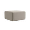 POUF Samt Stoff Grau - Taupe/Schwarz, Holzwerkstoff/Kunststoff (75/37/75cm) - Makamii