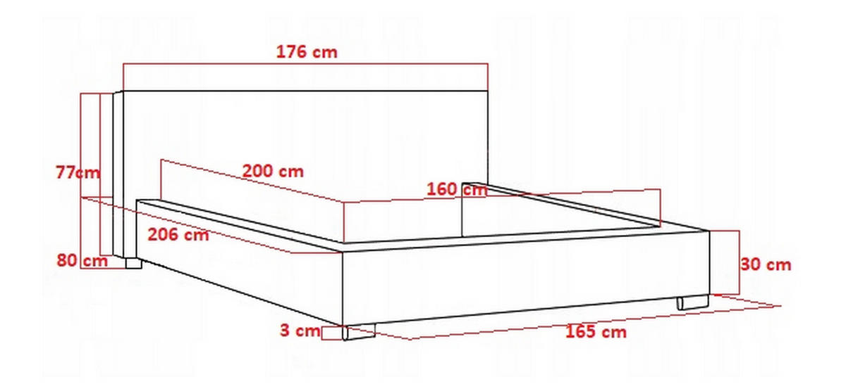 ČALOUNĚNÁ POSTEL MILA 160 s rošt – látka MARCELLO 18301 - béžová, kompozitní dřevo (160/200cm) - Kier Furniture