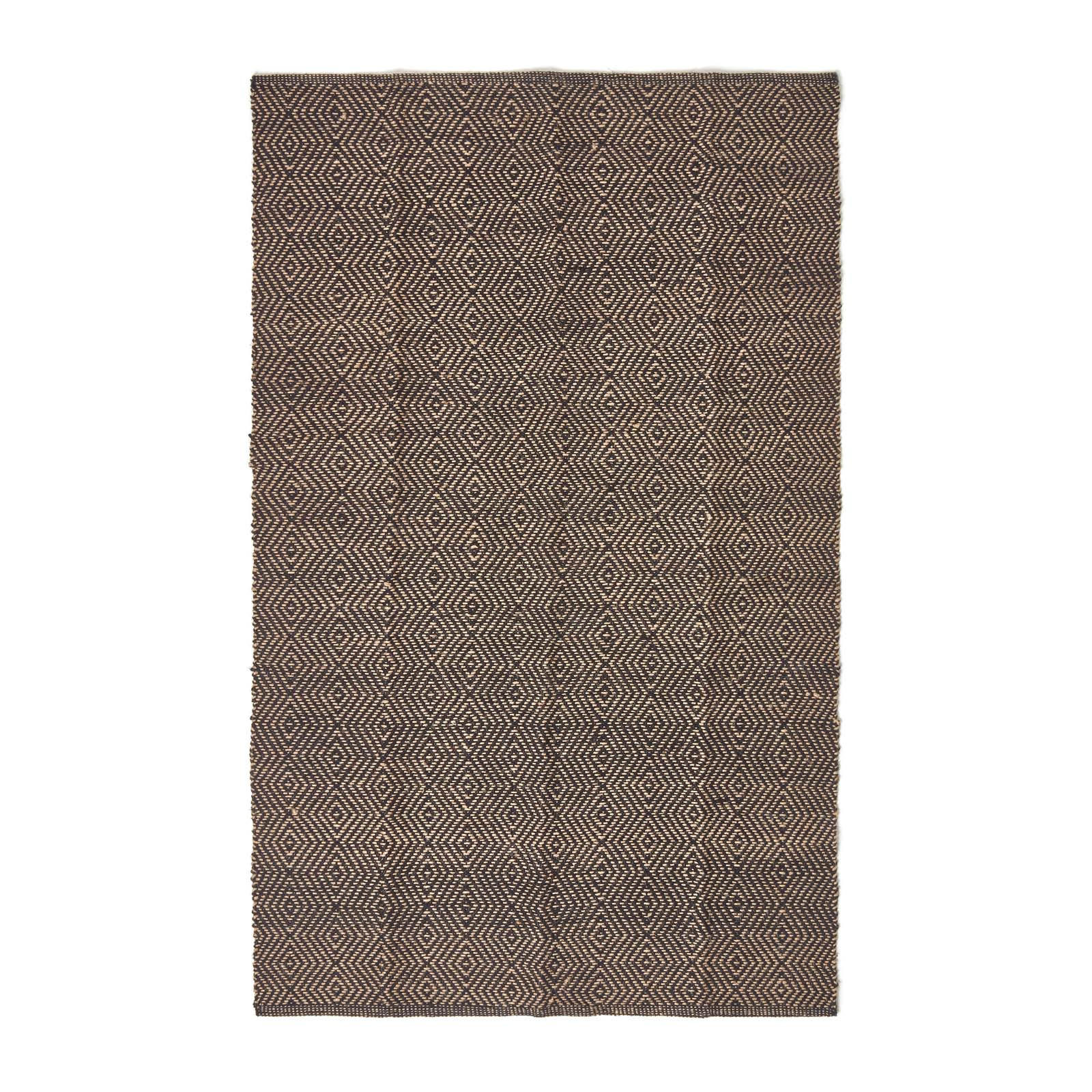 JUTETEPPICH geometrisch gemustert 150/240 cm - Schwarz, Naturmaterialien (150/240cm) - Homescapes