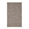 LEDERTEPPICH gewebt mit Rautenmuster 90/150 cm - Braun, Leder (90/150cm) - Homescapes