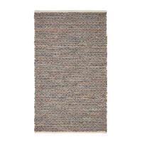 LEDERTEPPICH gewebt mit Rautenmuster 90/150 cm - Braun, Leder (90/150cm) - Homescapes