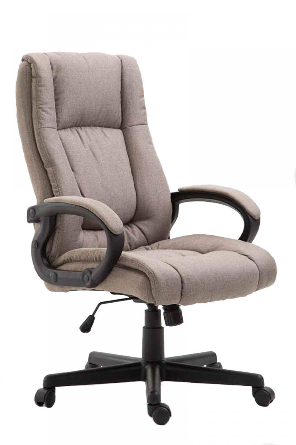 DREHSTUHL Stoff Taupe - Taupe/Schwarz, Kunststoff/Textil (66/106/70cm) - CLP