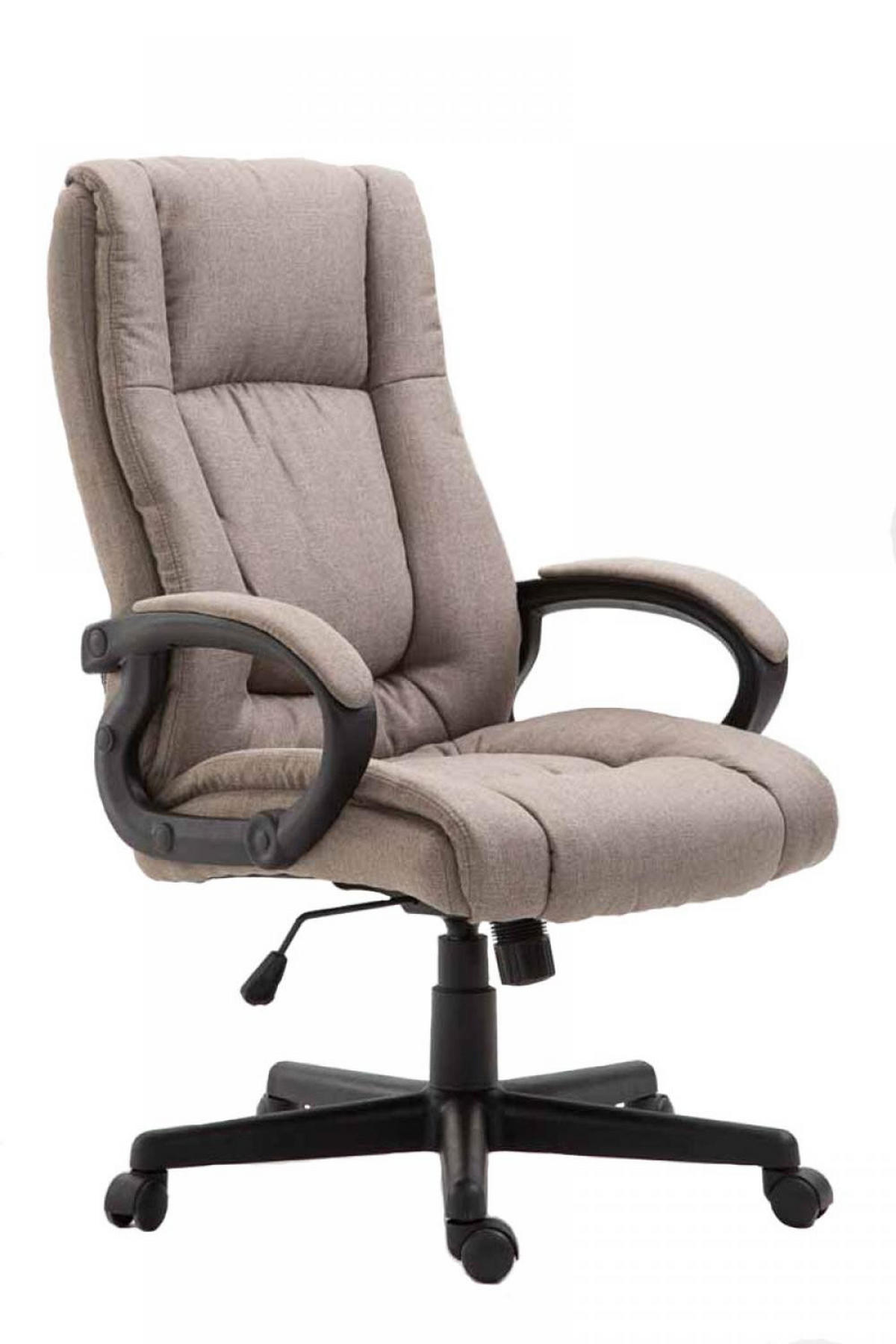 DREHSTUHL Stoff Taupe - Taupe/Schwarz, Kunststoff/Textil (66/106/70cm) - CLP