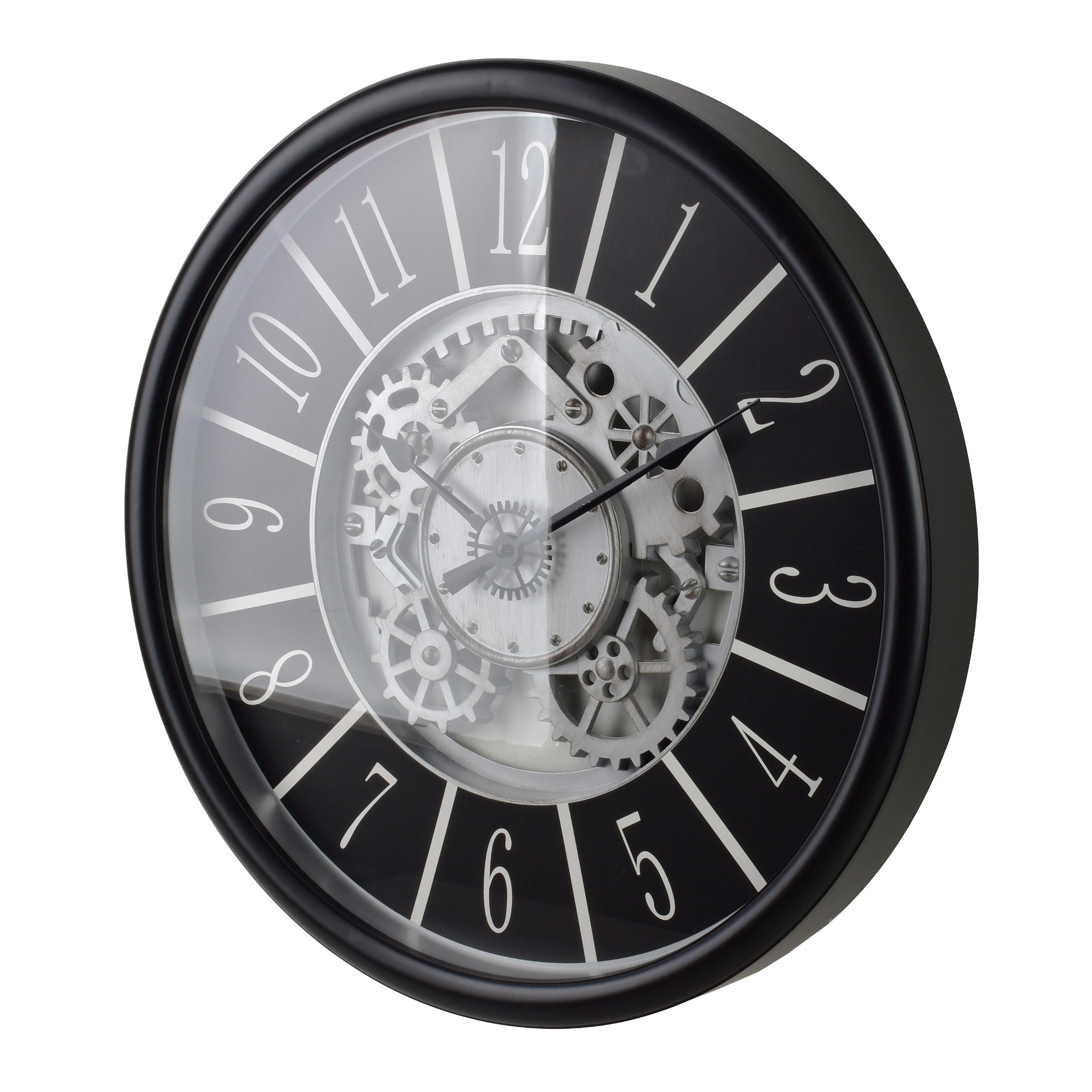 WANDUHR Ramsey Schwarz 50x50x6 cm Kunststoff - Schwarz, Kunststoff (6/50/50cm) - Mondex