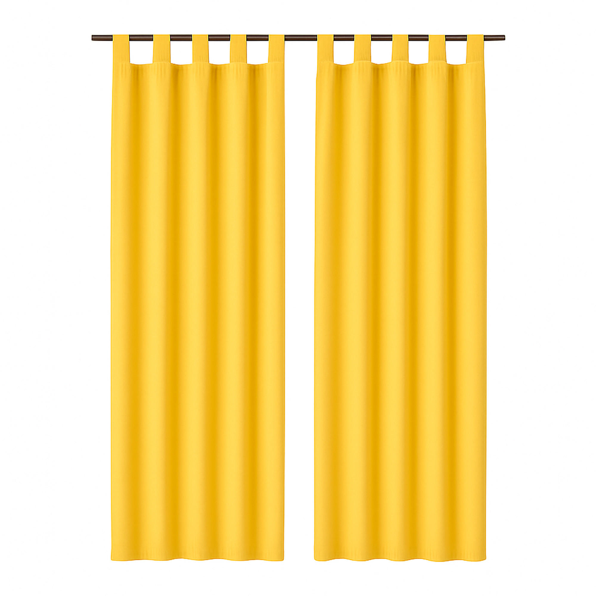 SCHLAUFENSCHAL blickdicht 140x245 cm Gelb 2er-Pack - Hellgelb, Textil (140/245cm)