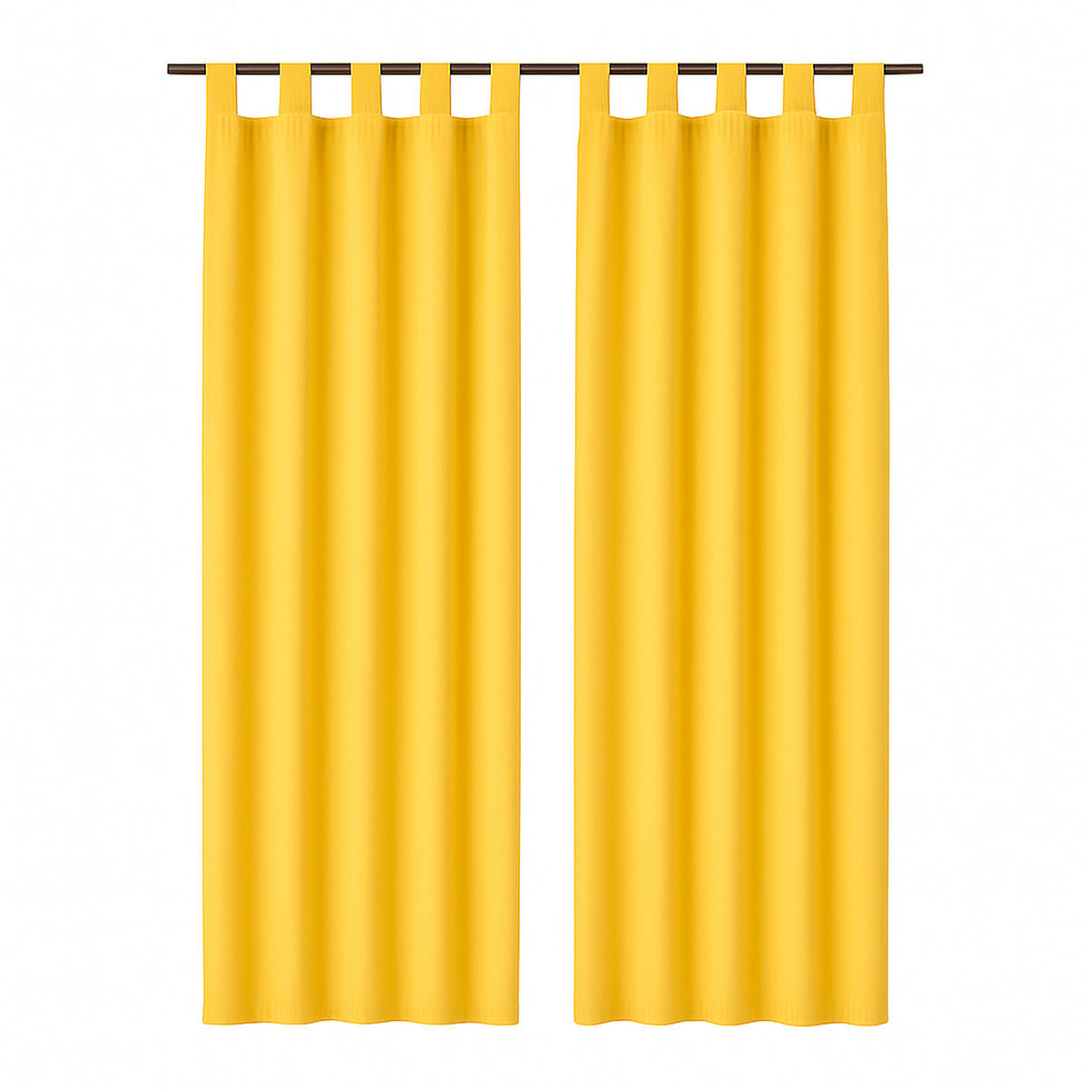 SCHLAUFENSCHAL blickdicht 140x245 cm Gelb 2er-Pack - Hellgelb, Textil (140/245cm)