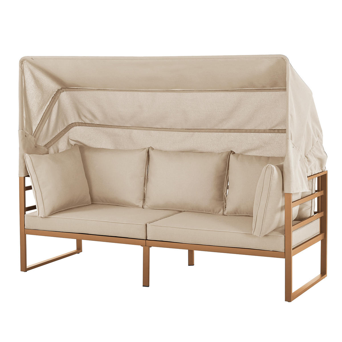 GARTENLOUNGE Maui Beige - Beige/Creme, Metall - SVITA