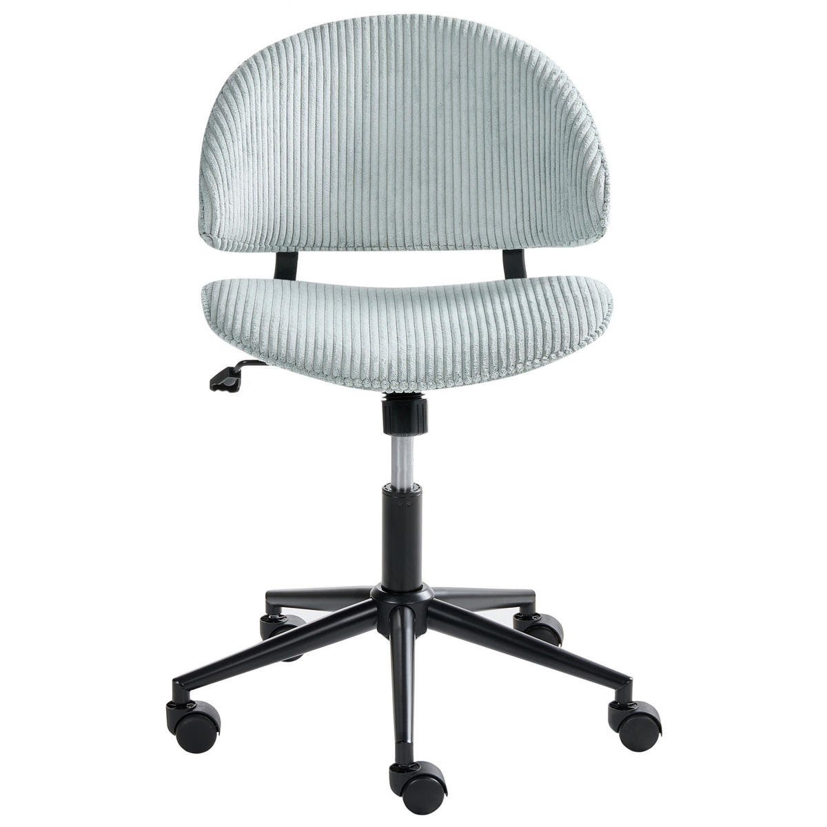 BÜROSTUHL Cord Hellblau Kiana - Hellblau, Textil (55/74/55cm) - Beliani