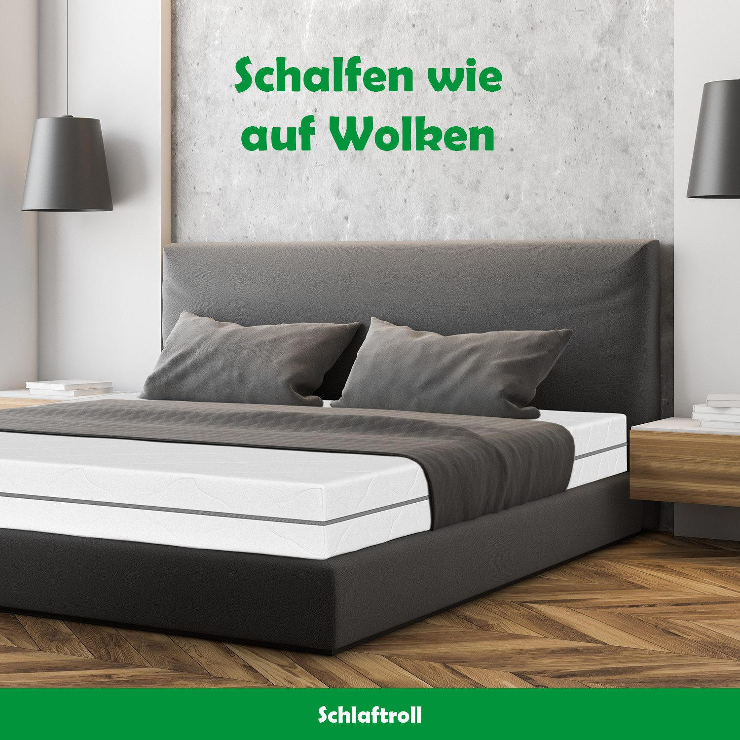 Thumbnail - Schlaftroll Taschenfederkernmatratze, Weiß, Textil, Rechteckig, 90x200 cm, Oeko-Tex® Standard 100, Schlafzimmer, Matratz...