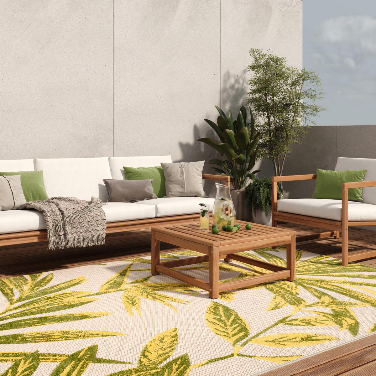 TEPPICH PATIO Creme 200/300 cm - Creme, Kunststoff (200/300cm) - Tapiso