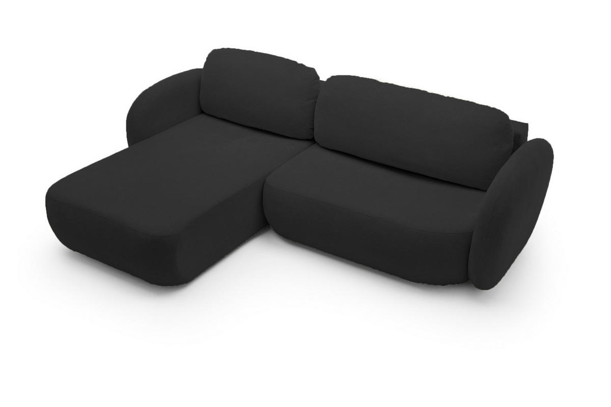 ECKSOFA OLIO L-Form Schlaffunktion mit Bettkasten, lose Rückenkissen, freistehend, LINKS 174x248 cm Graphite-coloured - Graphitfarben, Holz/Textil (174/248cm) - DomoHome