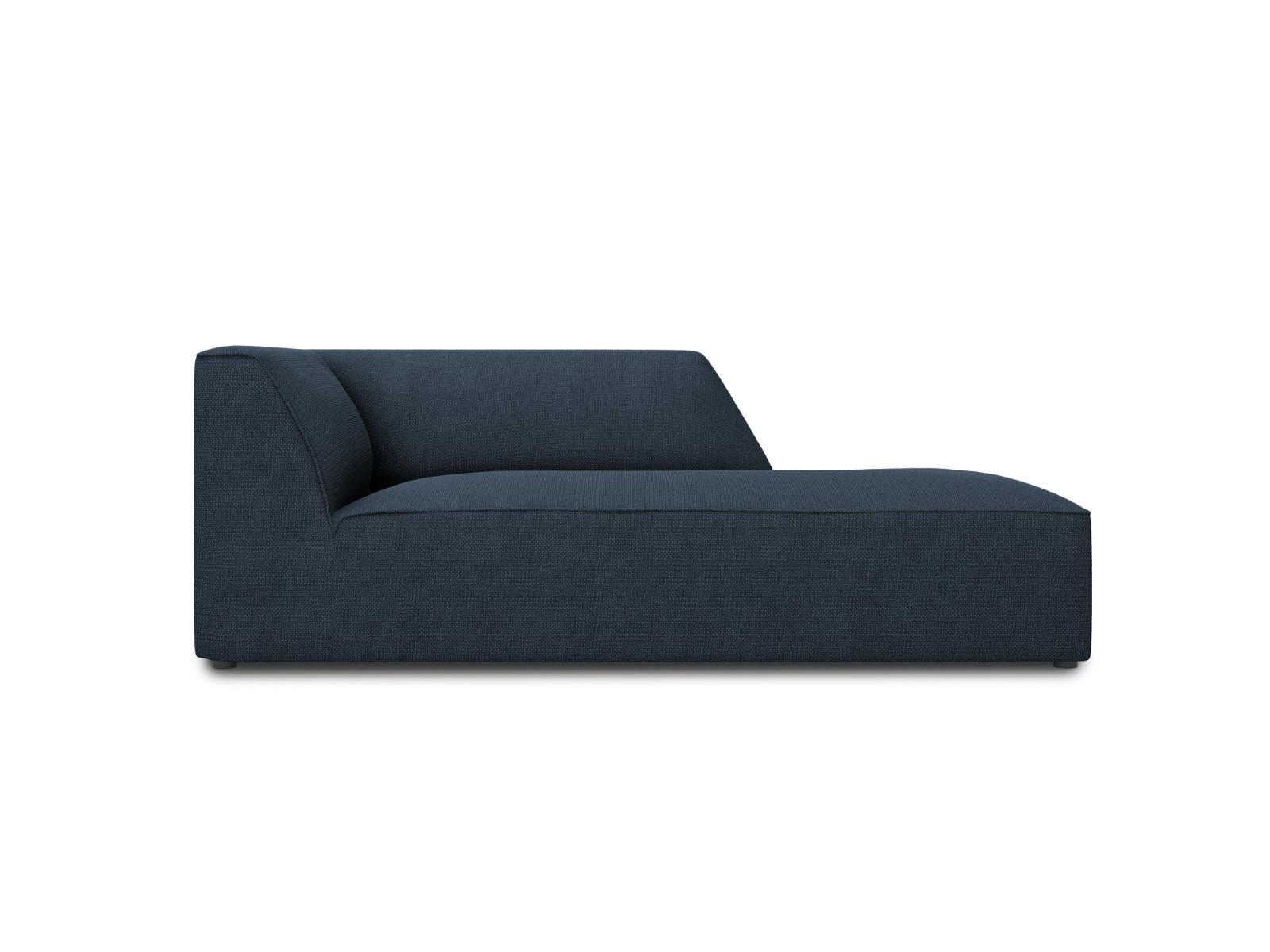 CHAISELONGUE rechts Ruby aus strukturiertem Stoff marineblau - Blau, Textil (93/69/180cm) - Micadoni