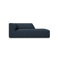 CHAISELONGUE rechts Ruby aus strukturiertem Stoff marineblau - Blau, Textil (93/69/180cm) - Micadoni