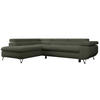 ECKSOFA PEDRO L Grün Boucle - Links Seite - Schwarz/Grün, Textil/Metall (208/273cm) - MKS