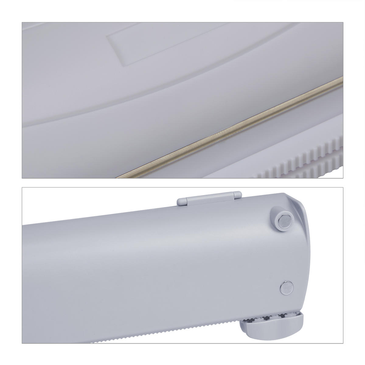 2XFOLIENSCHNEIDER - Grau, Kunststoff/Metall (37/5/8cm) - Relaxdays