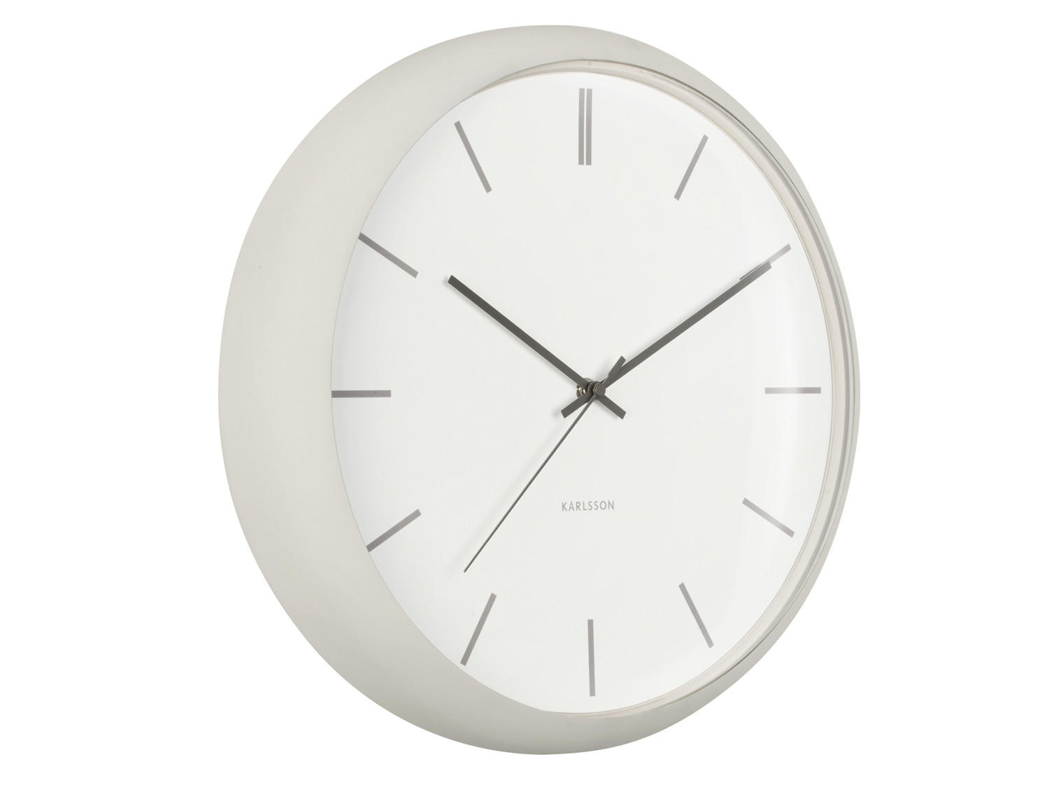 Karlsson Wanduhr Grau 40x40x12 cm