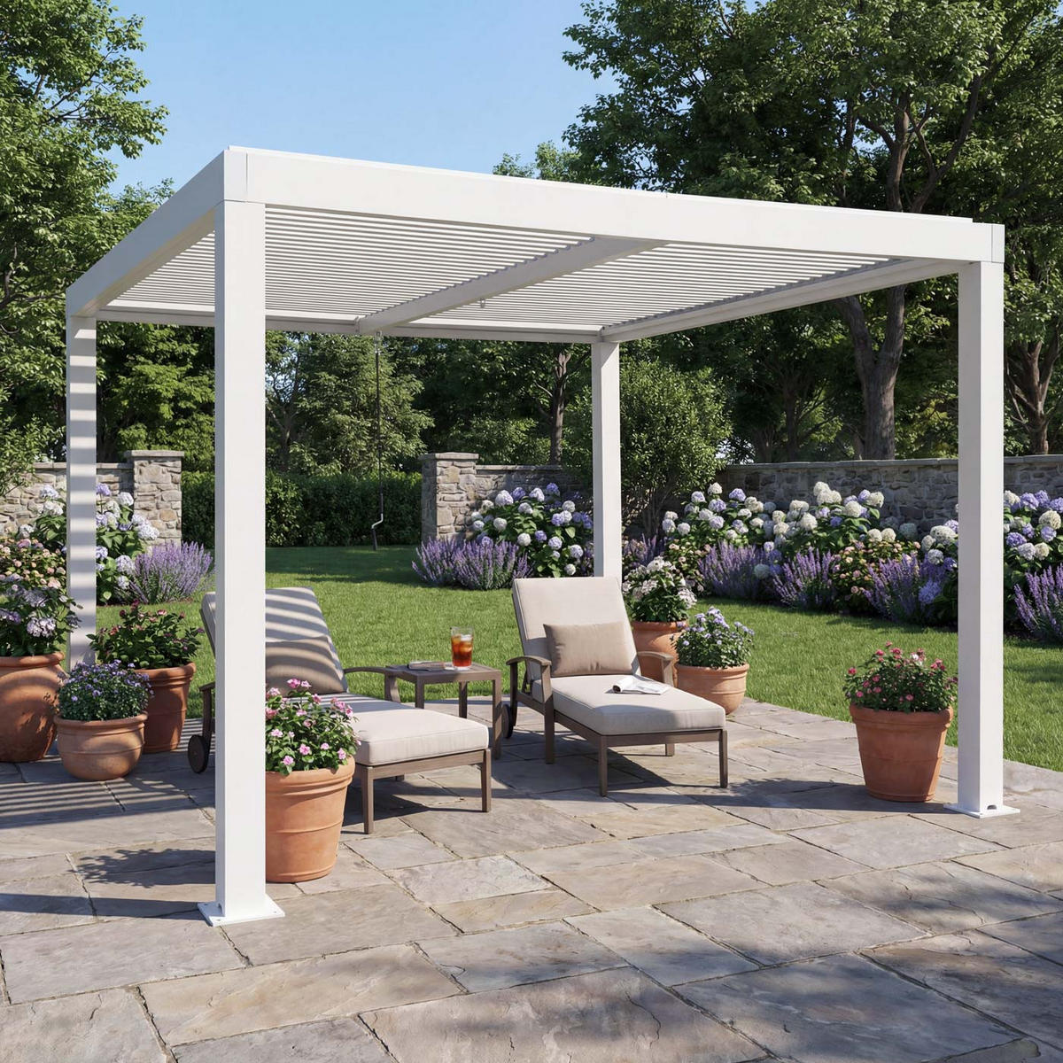 PERGOLA Weiß - Weiß, Metall (300/220/300cm) - MCW