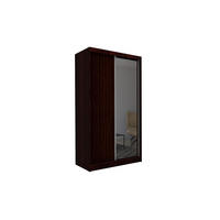 SCHWEBETÜRENSCHRANK PATRIZIA 150/216/61 cm 2-türig mit Spiegel Wengefarben - Wengefarben, Holzwerkstoff (150/216/61cm) - MASSENO