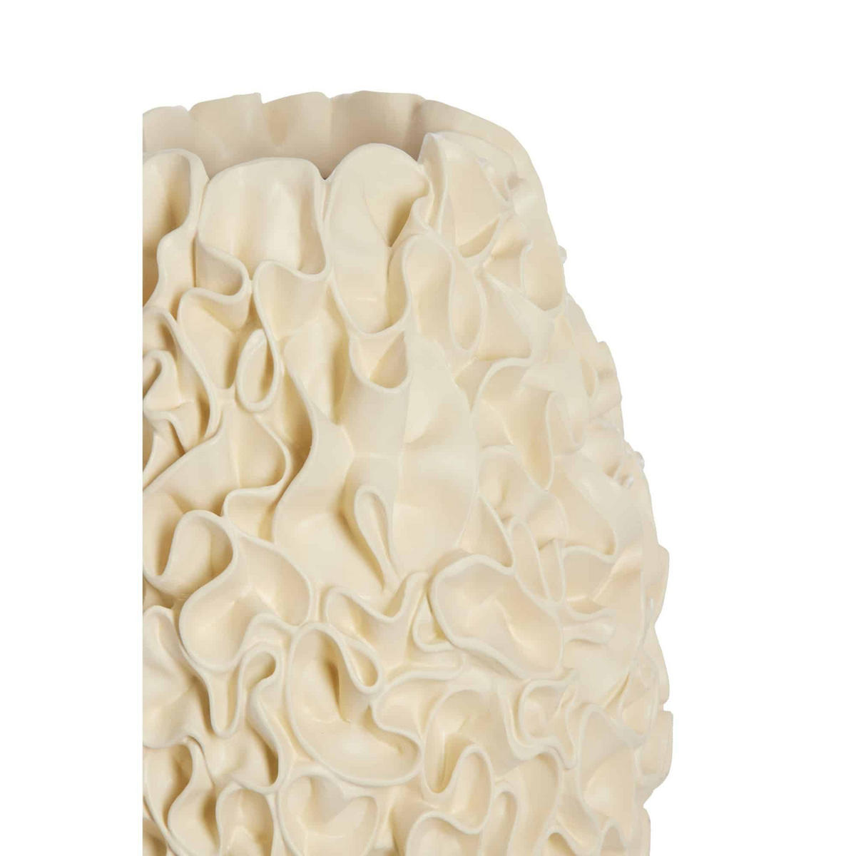 VASE Agello Weiß 26/26/39.5 cm - Weiß, Kunststoff (39.5cm) - Light & Living