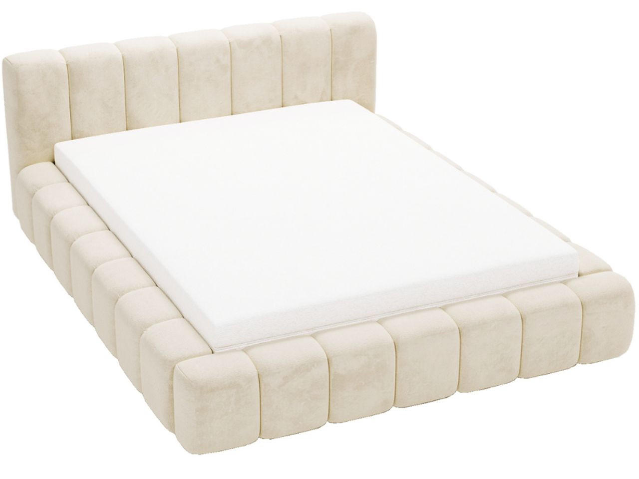 POLSTERBETT Ibiza 160x200 Creme - Creme/Naturfarben, Holz/Textil (160/200cm) - Graingold